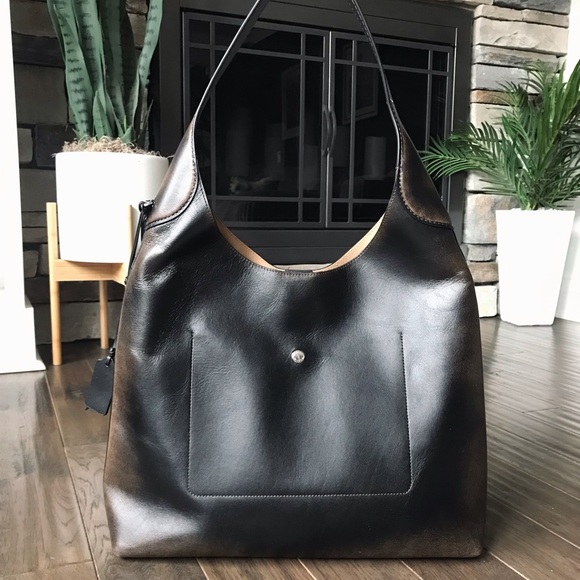 Coach Brooklyn Shoulder Bag 39 In Loved Leather With Bag Charm - Picture 6 of 16